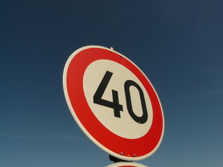 Schild 40