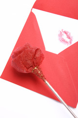 envelope with a kiss