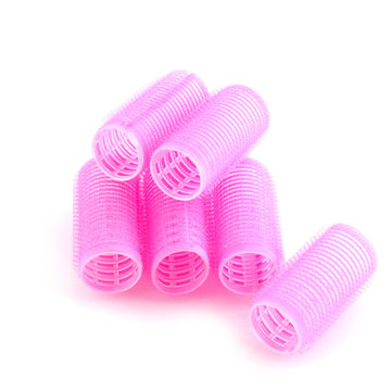 Pink curlers