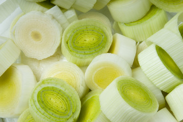 sliced leek