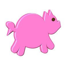 cochon rose