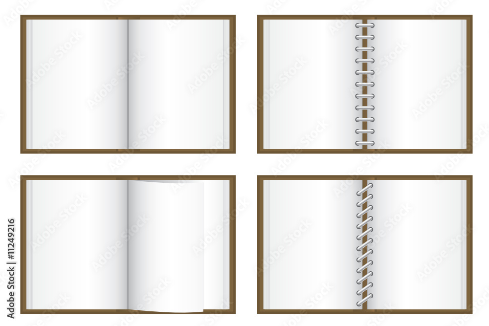 Wall mural Blank books