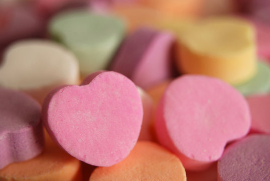 Heart-shaped candy
