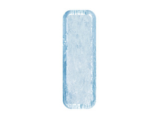 Ice font. Letter I.Upper case