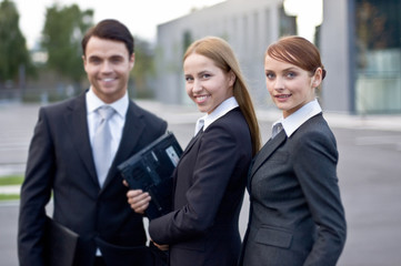 Fototapeta premium business people outdoor with smile