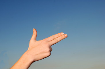 hand figure of a gun