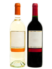 bottles of the red and white wine