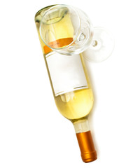 white wine with wineglass