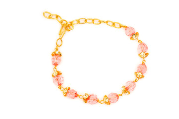 Woman bracelet isolated on the white background