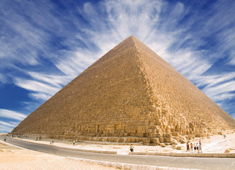 Great Pyramid of Cheops. Panoramic XXL - obrazy, fototapety, plakaty