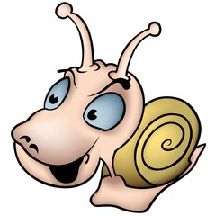 Snail 01 - colored cartoon illustration