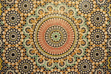 Décoration en mosaïque orientale au Maroc