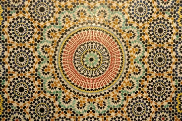 Foto auf Leinwand Orientalische Mosaikdekoration in Marokko © philipus