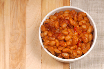 Homemade pork and beans