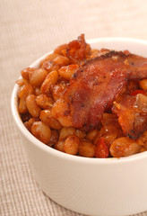Pork and beans with bacon