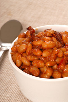 Pork and beans with bacon