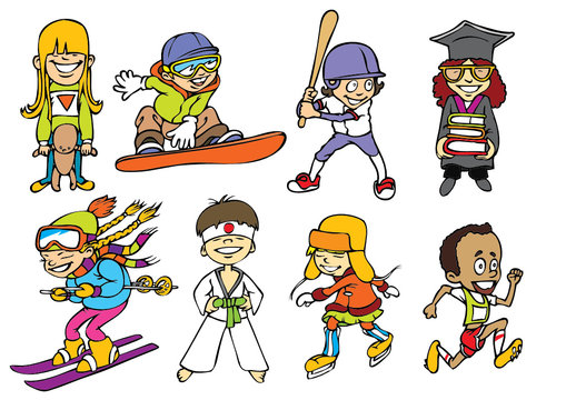 Sport kids character