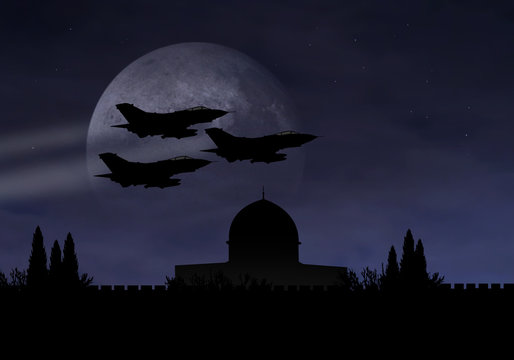Illustration of Israel and Middle East crisis