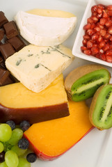 Cheese and fruit platter