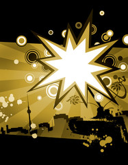 Berlin-Flyer-gelb-schwarz © Tetastock