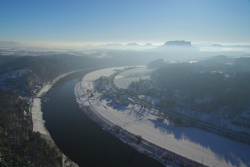 Bastei Elbblick flussaufwärts