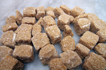 morceaux de sucre canne