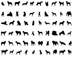 dogs silhouettes