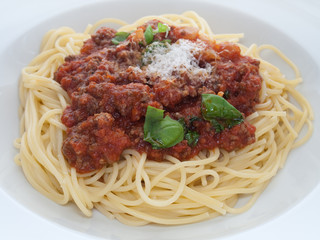 Spaghetti mit Hackfleischsosse