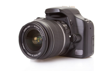 Fototapeta premium Digital slr isolated on a white background.