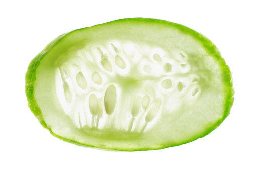 Thin slice of cucumber