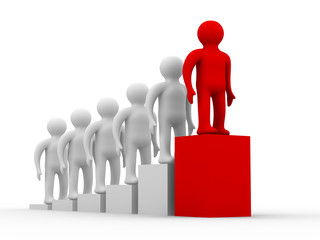 diagram of growth. 3D image. Isolated illustration