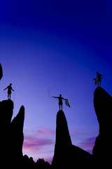 Climbers on the summit.