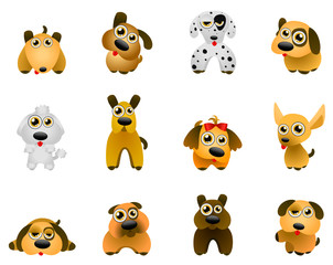 Fototapeta premium dog vector - cartoon series 2