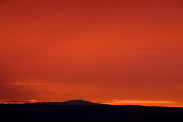 Brocken im Sonnenuntergang