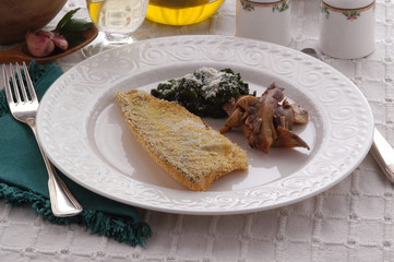 Salmerino ai porcini e spinaci - Secondi - Trentino Alto Adige