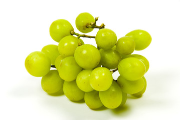 large bunch of ripe green juicy seedless grapes