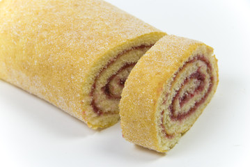 home baked swiss roll cake suitable for a pudding