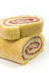 home baked swiss roll cake suitable for a pudding