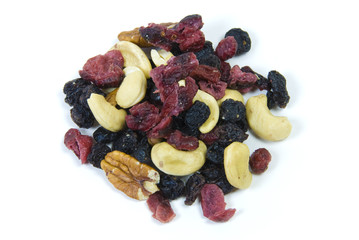 pile of various fruit and nuts for a healthy snack