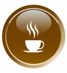 web coffee button , vector
