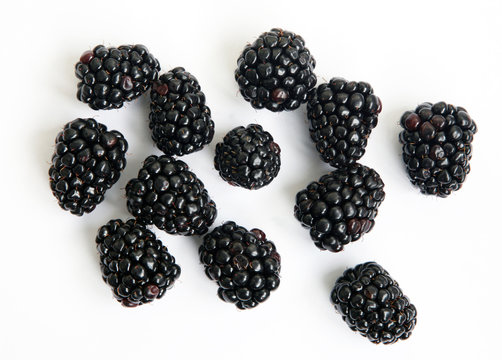 Blackberry; objects on a white background