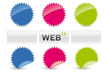 Web 2.0 Stickers und Buttons