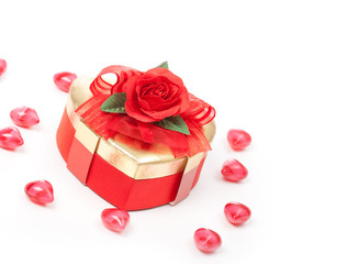 giftbox with red rose