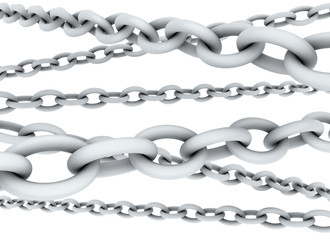chains on white background with different dimensions