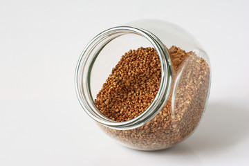 Buckwheat in jar