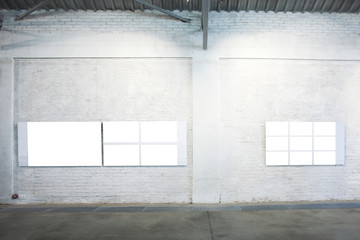 Two large banners on exposition