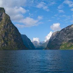 Naeroyfjord in Norway, UNESCO World Heritage Site since 2005