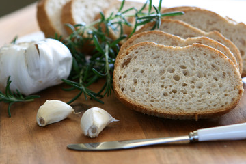 Fototapeta na wymiar Garlic Rosemary Bread