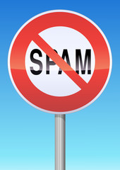 Panneau d'interdiction du spam