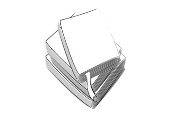 Libri bianchi incolonnati